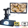 Lapsun All 4K 1080P HDMI UHD Industry Camera Microscope Set with Measuring + 15.6" 4K IPS Monitor + Stand + Lens + 144 LED Light
