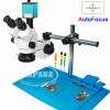 Simul focal 7X - 45X Trinocular Industrial Zoom Stereo Microscope + 30X-200X Autofocus Auto focus SONY IMX290 HDMI TF Video