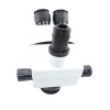 3.5X-90X Simul Focal Double Boom Stand Stereo trinocular Microscope+14MP IR control Camera Microscope with SMZ 0.5X 2.0X lens