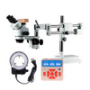 Double Boom Stand Zoom Simul Focal Trinocular Stereo Microscope+28MP 2K HDMI USB Industrial Camera For Phone PCB Repair