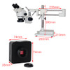 3.5X 7X 45X 90X Double Boom Stand Zoom Simul Focal Trinocular Stereo Microscope+34MP Camera Microscope For Industrial PCB Repair