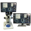 Full HD 11.6-inch Integrated Display HDMI Measuring Camera Trinocular Stereo Microscope 7X-90X Continuous Zoom Chip Detection