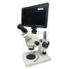 Full HD 11.6-inch Integrated Display HDMI Measuring Camera Trinocular Stereo Microscope 7X-90X Continuous Zoom Chip Detection