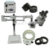 3.5x-90x arm frame stereo zoom microscope hd 1080P VGA USB industrial microscope camera 144 LED light.Mobile phone repair