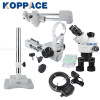 KOPPACE 7-45X Magnification Trinocular stereo Zoom Phone Repair Microscope 10X Eyepieces 0.7X-4.5X Zoom Objective LED Ring Light