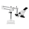 3.5X-90X Binocular Stereo Zoom Microscope on Dual Arm Stand with Ring Lamp 100-240V Mobile Phone Laptop Professional Microscope