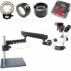3.5X-90X Trinocular Industrial Inspection Zoom Stereo Microscope + 1080P 60FPS HDMI camera + Long Arm Heavy Duty Boom Stand