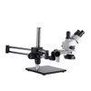 Hayear Trinocular Industrial Inspection Zoom Stereo Microscope Head with Double Big Black Boom Bracket Stand for Phone Soldering