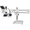 3.5X-90X Simul-focal Trinocular Industrial Inspection Zoom Stereo Microscope + Double-Arm Boom Stand