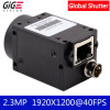 High Speed GIGE 2.3MP Color Global Shutter Gigabit Ethernet 1/1.2" Industrial Digital Camera With SDK And Demo  1920X1200@40FPS