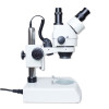 MUOU7X-45X Continuous zoom Binocular Stereo Microscope Inspection PCB Repair Two LED Light Source+camera +8 inch screen