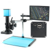 SONY Sensor IMX290 Auto Focal HDMI Video Industry Microscope Camera +120/180X C-Mount Lens 144 LED Ring Light+10.1" LCD