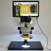 Full HD 11.6-inch Integrated Display HDMI Measuring Camera Trinocular Stereo Microscope 3.5X-90X Continuous Zoom Phone Repair