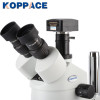 KOPPACE Trinocular Stereo Zoom Microscope WF10X/20 Eyepieces 3.5X-90X Magnification USB 2.0 5MP Digital Camera LED Ring Light