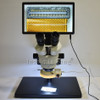 Full HD 11.6-inch Integrated Display HDMI Measuring Camera Large Base Trinocular Stereo Microscope 7X-90X Continuous Zoom