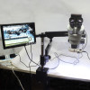 3.5X-90X Trinocular Articulating Arm Pillar Clamp Zoom Stereo Microscope+21MP 1080P HDMI USB Industrial Camera+144 LED Light