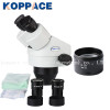 KOPPACE 3.5X-45X Magnification,Stereo Binocular microscope ,Mobile phone repair microscope,LED Ring Light,0.5X Objective lens
