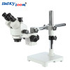 Brand 7X-45X Stereo Trinocular Microscope Single Boom Microscope Stand Microscopio For Soldering Phone Repair Stereo Mikroskop