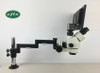 efix 38MP Rotatable Universal Swing Arm Stand Trinocular Microscope HDMI USB Camera Soldering Stereo Zoom 10" LCD Phone Repair