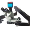 3.5X-90X Simul-focal Trinocular Industrial Inspection Zoom Stereo Microscope +14MP HDMI camera + Long Arm Heavy Duty Boom Stand