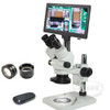 3.5X - 90X Trinocular Industrial Zoom Stereo Microscope + 1080P 60FPS Digital C-mount Microscope Camera 9 inch LCD Monitor