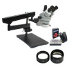 Simul-Focal 3.5X-90X Trinocular Articulating table Zoom Microscope 21MP HDMI Digital microscope camera 0.5X 2.0X Objective Lens