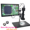 Lapsun All 4K 1080P HDMI UHD Industry Camera Microscope Set + 15.6" 4K IPS Monitor + Stand + C-Mount Lens + 144 LED Ring Light