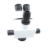 3.5X-90X Double Arm Boom Stand Trinocular Stereo Microscope +0.5X 2.0X auxiliary Objective lens +30MP HDMI Microscopio camera