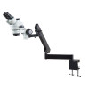 Simul-Focal 7X-45X Trinocular Stereo Microscope Articulating Arm Clamp Microscope electronic biological microscope trinocular