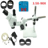 16MP 1080P HDMI USB Digital video camera 3.5X-45X or 3.5X-90X Trinocular Stereo Zoom Microscope 360 dual arm support stand