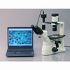 Amscope In400Tc Long Working-Distance Inverted Trinocular Microscope, 40X-1500X, Wh10X And Wh25X Super-Widefield Eyepieces, Brightfield And Phase-Contrast Objectives, 30W Halogen Illumination, 0.3 Na Abbe Condenser, Plain Stage, 90 To 240V