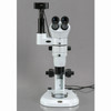 Amscope Pm240T-10Ma Digital Trinocular Common Main Objective Stereo Zoom Microscope, Wh10X Eyepieces, 8X-80X Magnification, 0.8X-8X Zoom Objective, Pillar Stand, 100V-240V, Includes 10.7Mp Camera With Reduction Lens And Software