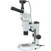 Amscope Pm240T-5Ma Digital Trinocular Common Main Objective Stereo Zoom Microscope, Wh10X Eyepieces, 8X-80X Magnification, 0.8X-8X Zoom Objective, Pillar Stand, 100V-240V, Includes 5Mp Camera With Reduction Lens And Software