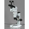 Amscope Pm240T-5Ma Digital Trinocular Common Main Objective Stereo Zoom Microscope, Wh10X Eyepieces, 8X-80X Magnification, 0.8X-8X Zoom Objective, Pillar Stand, 100V-240V, Includes 5Mp Camera With Reduction Lens And Software