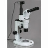 Amscope Pm240T-5Ma Digital Trinocular Common Main Objective Stereo Zoom Microscope, Wh10X Eyepieces, 8X-80X Magnification, 0.8X-8X Zoom Objective, Pillar Stand, 100V-240V, Includes 5Mp Camera With Reduction Lens And Software