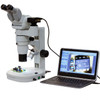 Amscope Pm300-16M3 8X-80X Cmo Trinocular Zoom Stereo Microscope With Adjustable Head + 16Mp Camera