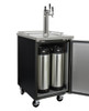 Kegco HBK1XB-3K Three Faucet Home Brew Kegerator Keg Beer Dispenser with Kegs - Black