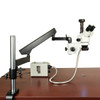 OMAX 2.1X-225X 9MP Digital Zoom Stereo Microscope on Articulating Arm with 30W LED Ring and Dual Lights