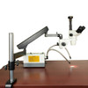 OMAX 2-270X Stereo Microscope+Articulated Stand+Cold Light+5.0MP Camera