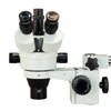 OMAX 2.1X-90X 5MP Touchscreen Trinocular Single Bar Boom Stereo Microscope with 150W Fiber Ringlight