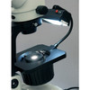 AmScope GM400TX Trinocular Gemology Stereo Zoom Microscope, WH10x Eyepieces, 3.5X-45X Magnification, 0.7X-4.5X Zoom Objective, Halogen and Fluorescent Lighting, Inclined Pillar Stand, 110V-120V, Includes 0.5X Barlow Lens