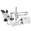 AmScope 3.5X-180X Trinocular Fiber Optic Boom Stereo Microscope and 18MP USB3 Camera