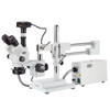 AmScope 3.5X-180X Simul-Focal Stereo Zoom Microscope with a Fiber Optic Ring Light and 18MP USB3 Camera