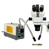 OMAX 2.1X-270X 18MP USB3.0 Zoom Stereo Boom Stand Trinocular Microscope+150W Cold Gooseneck Light