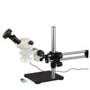 OMAX 6X-50X USB3 10MP Binocular Zoom Stereo Microscope on Ball-Bearing Boom with 144-LED Light