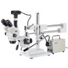 AmScope 3.5X-45X Simul-Focal Stereo Zoom Microscope with 30W LED Illuminator and 18MP USB3 Camera
