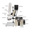 0.53gal/2L Rotary Evaporator Lab Rotovap with Manual Lift Digital Controller 0-120rpm 0-180℃ 110V (2L)