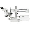 AmScope ZM-4BW-FOR Professional Binocular Stereo Zoom Microscope, EW10x and EW25x Eyepieces, 6.7X-112.5X Magnification, 0.67X-4.5X Zoom Objective, Fiber-Optic Ring Light, Double-Arm Boom Stand, 110V-120V