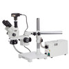 AmScope 3.5X-180X Simul-Focal Stereo Lockable Zoom Microscope with Fiber Optic Ring Illuminator and 10MP USB3 Camera