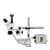 OMAX 2.1X-225X 5MP Zoom Stereo Boom Stand Trinocular Microscope with 30W LED Fiberoptic Light